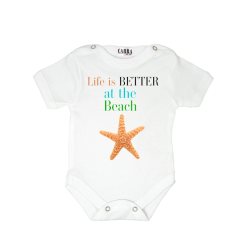 Carra Life is Better at the Beach бебешко боди